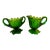 Vintage Summit Art Glass Creamer and Sugar Set in Everglade Pattern- 2 Pieces For Sale