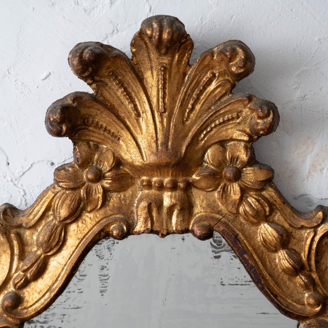 Italian Baroque Giltwood Mirror, C. 1800 For Sale - Image 4 of 9