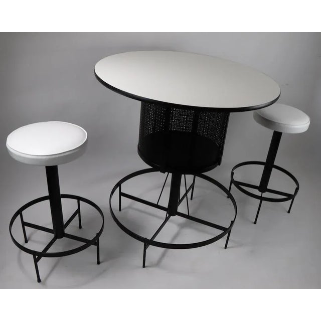 Metal 3-Piece Umanoff Bar and Stool Set For Sale - Image 7 of 13