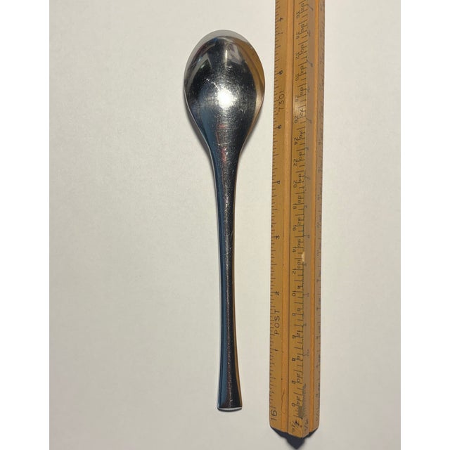 Mid-Century Modern Dansk 'Odin' Stainless Steel Flatware Jens Harald Quistgaard- 6 Spoons For Sale - Image 3 of 3