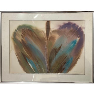 Lamar Briggs, Modernist Abstract Expressionist Color Field Watercolor Painting Lamar Briggs, c.1980s For Sale