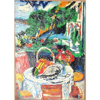 Landscape Composition, 1960s, Oil Painting on Panel For Sale