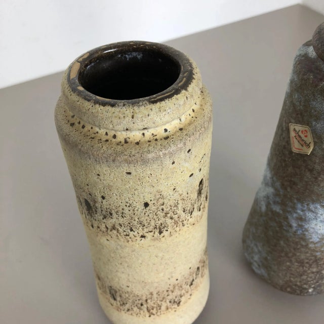 Pottery Fat Lava 206-26 Vases from Scheurich, Germany, 1970s, Set of 2 For Sale - Image 11 of 16