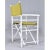 Set of 4 Vintage White Rattan Bamboo Canvas Sling Folding Directors Chairs For Sale - Image 10 of 16
