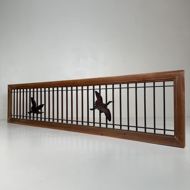 Contemporary Japanese Ranma Panel with Cranes, 1930s For Sale - Image 3 of 13