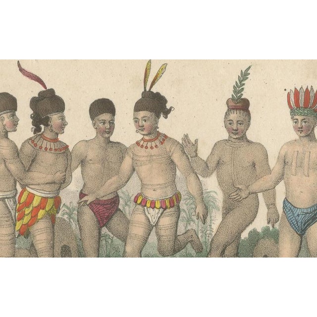 Dance of California Indians and Tower of Tlaxcallan, 1800s, Paper For Sale - Image 3 of 9