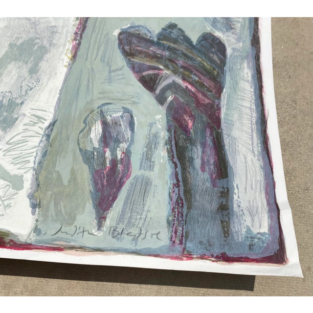 1970s large lithograph by Judith Bledsoe (1938–2013). Pencil signed and numbered 138 of 300.