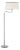 Thomas O'Brien by Visual Comfort Signature Canto Large Adjustable Floor Lamp in Polished Nickel with Linen Shade For Sale