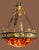 Brass 1980s Authentic Maitland-Smith Ornate Brass and Iron Empire Style Chandelier With a Penshell Inlaid Bowl For Sale - Image 8 of 17