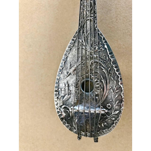 Miniature Dutch Baroque Style Silver Mandolin Flask For Sale - Image 11 of 12