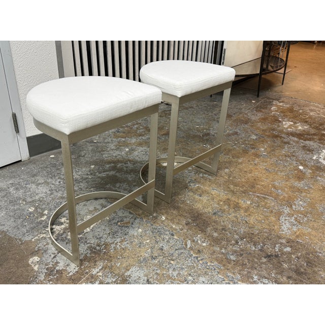 Contemporary Uttermost Ivanna Counter Stools, Pair For Sale - Image 3 of 12