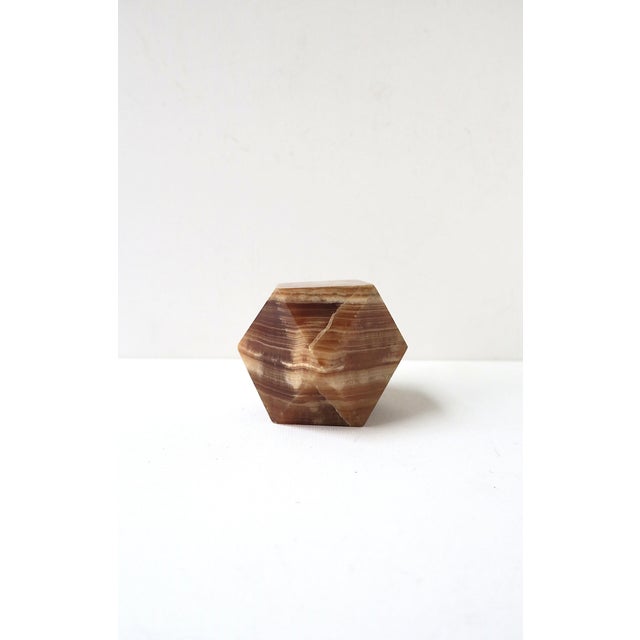 Late 20th Century Onyx Marble Decorative Object Paperweight For Sale - Image 5 of 11