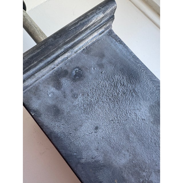 Gray Mid 20th Century Pair of Imposing Vintage French Zinc Column Lamps For Sale - Image 8 of 13
