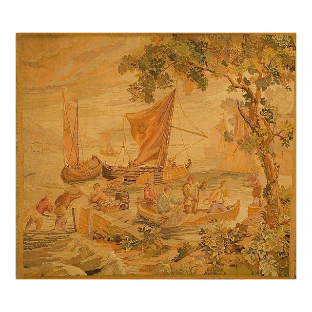 Antique Circa 1890 French Tapestry 6'6 X 7'3 For Sale