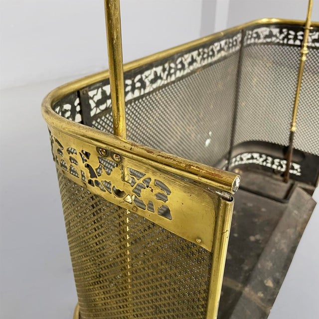19th Century Italian Fireplace Screen in Brass, 1930s For Sale - Image 11 of 18