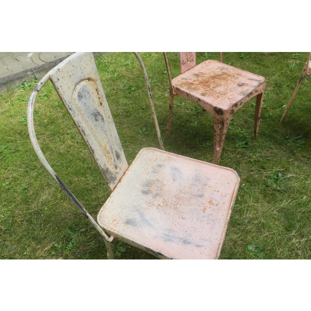 Mid-Century Modern Art Nouveau Bistro Garden Chairs from Tolix, Set of 3 For Sale - Image 3 of 11