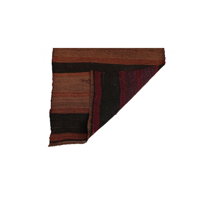 Mid-Century Modern Mini Vintage Striped Kilim Rug - 1`9″ X 2`8″ For Sale - Image 3 of 3