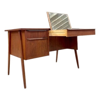 Danish Modern Teak Vanity or Desk For Sale