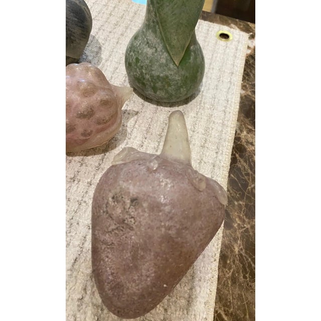 1980s 1980s Italian Murano Glass Assorted Colorful Fruit - Set of 7 For Sale - Image 5 of 10