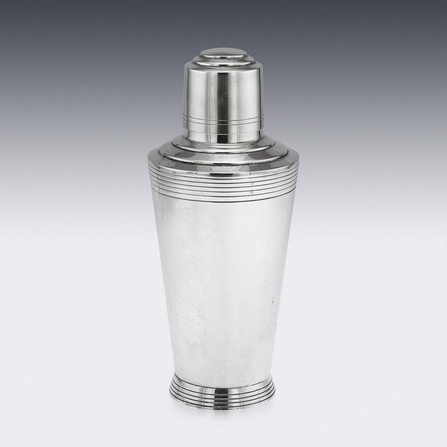 1930s 20th Century English Silver Cocktail Shaker by Mappin & Webb, Sheffield, 1932 For Sale - Image 5 of 13