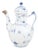 Blue Fluted Plain Coffee Pot with Silver Mount from Royal Copenhagen, 1920s For Sale