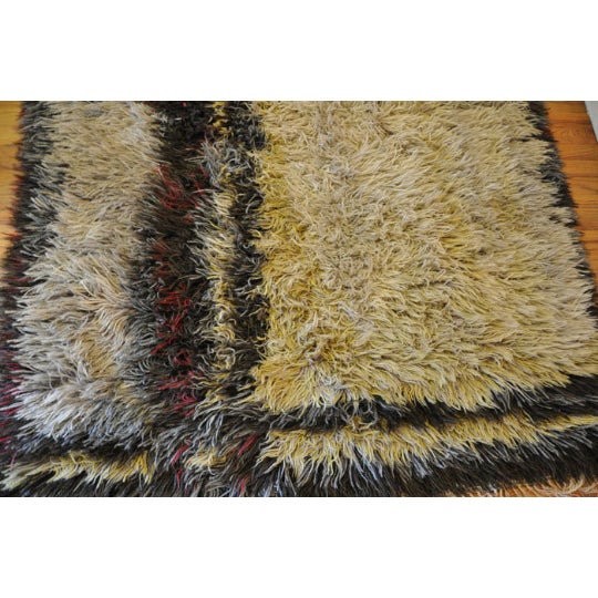 1960s Vintage Denna RYA Shag Rug - 4'6" X 6'8" | Chairish