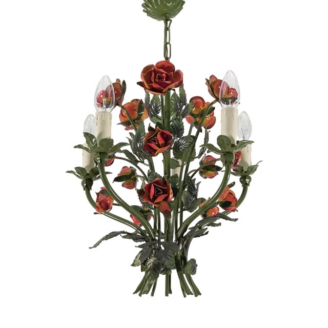 Mid-Century Modern Italian Florentine Hanging Lamp, 1960s For Sale