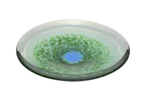 1970s Murano Glass Bowl Hues of Green Blue Italy