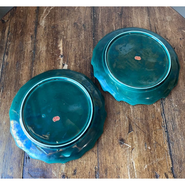 Vintage Lefton Green Holly Collection Made in Japan Set of 2 Luncheon Plates 9.25” diameter and 1” height Plates have...