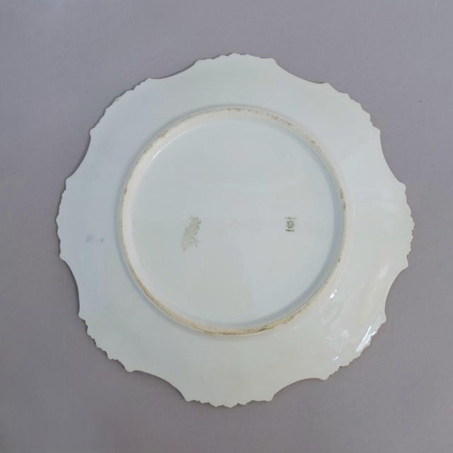 French Limoges Hand-Painted Fish Plate With Gilt Rim, Circa Early 20th C. For Sale In Raleigh - Image 6 of 8