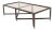 1970s Mid-Century Modern Double X-Base Glass Top Rectangular Coffee Table on Wheels For Sale