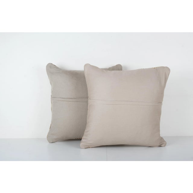 Turkish Carpet Cushion - a Pair For Sale - Image 4 of 4