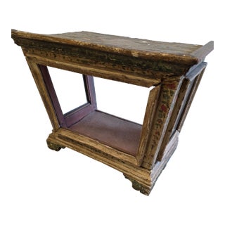 Painted Wood Altar Display Case For Sale