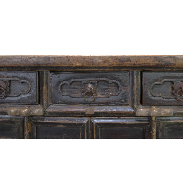 Wood 17th Century Elm Cabinet For Sale - Image 7 of 14