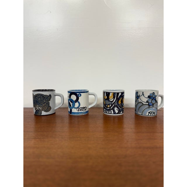 Abstract Complete Set of Royal Copenhagen Annual Mugs Small Size Years 67-14 47 Mugs Total For Sale - Image 3 of 11