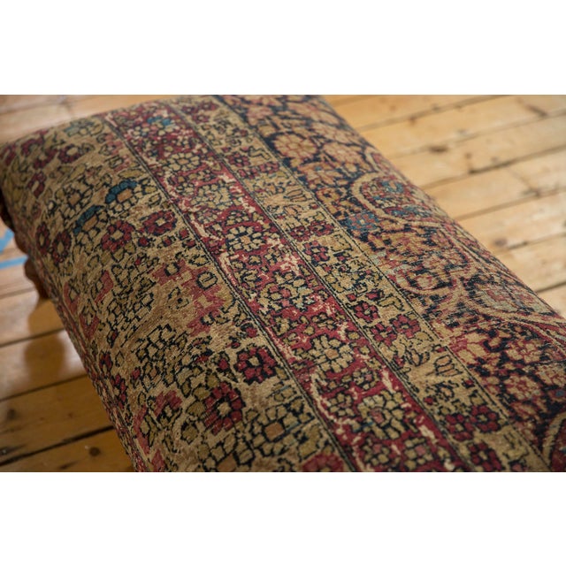 Antique Persian Kerman Rug Ottoman Coffee Table For Sale - Image 10 of 10