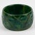 1940s Bakelite Bracelet Bangle BlueMoon with Carving For Sale - Image 5 of 7