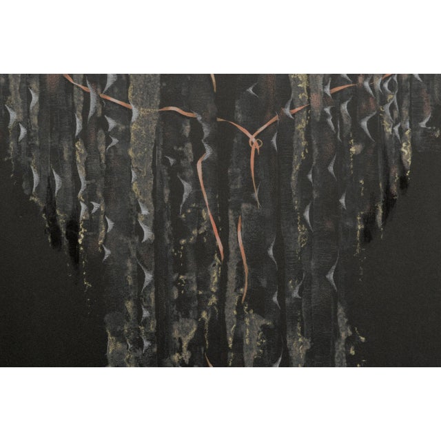 1980s "White and Gold Lace Kimono" Hand Augmented Collotype by Patricia A. Pearce For Sale - Image 4 of 7