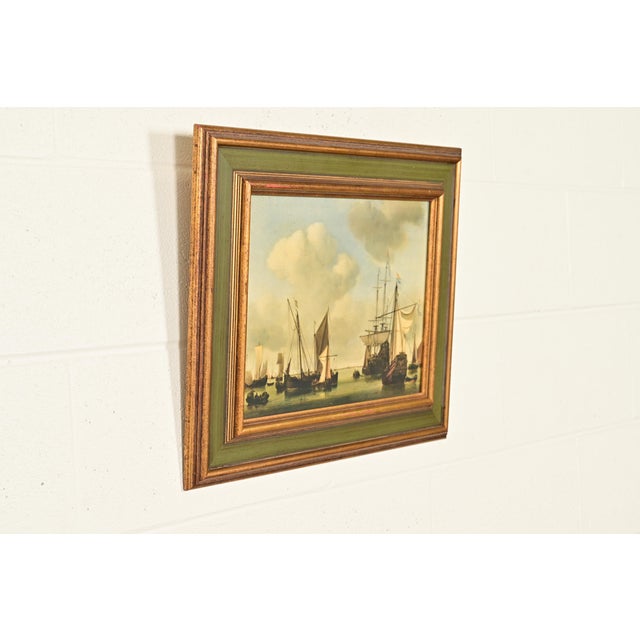 William Van De Velde "Ships in the Roads" Framed Print For Sale - Image 4 of 13