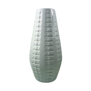 Large White Porcelain Mid-Century Modern Vase For Sale