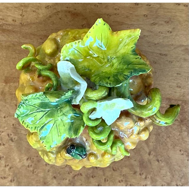 Ceramic Vintage Glazed Ceramic Lemon With Blossom For Sale - Image 7 of 12