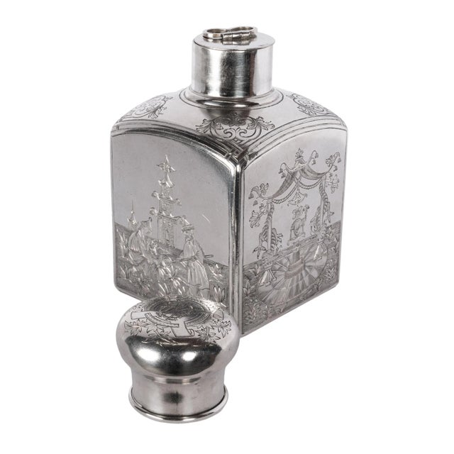 Antique Russian Imperial Silver Chinoiserie Tea Caddy Gustav Klingert Moscow For Sale - Image 9 of 12