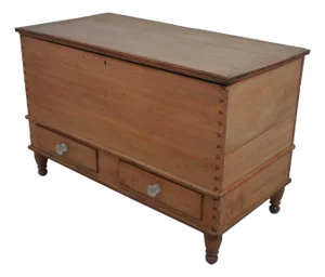 American Antique 19th Century Large Blanket Chest