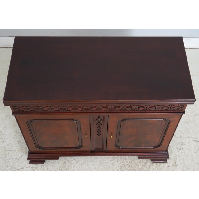 Brown Henkel Harris Mahogany Flip Top Server For Sale - Image 8 of 18