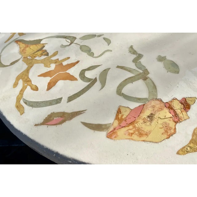 2010s Coastal Ironies Mosaic Seashell Patio Dining Table For Sale - Image 5 of 12