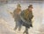 Albert Stagura, Lumberjack in the Snow, Oil Painting on Canvas For Sale - Image 10 of 13