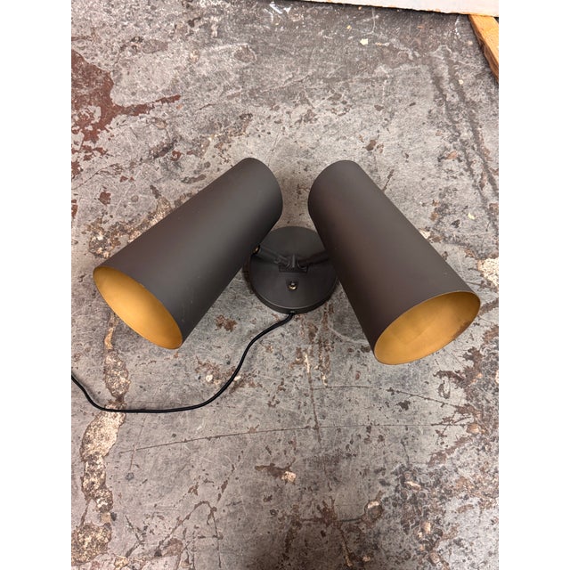 Design Plus Gallery presents the Cypress Double Sconce from Rejuvenation. Influenced by Mid-Century lighting, the fixture...