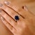 Certified 5 Carat Natural Blue Sapphire Cocktail Ring With Diamonds in 18k Gold Size 5 For Sale In New York - Image 6 of 15
