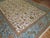 Vibrant Persian Mahal carpet, ivory field, and sky blue border with accents of green. Early 20th Century 10'9'' x 16'5''