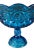 Mid-Century Modern 1960's Blue l.e. Smith Moon and Stars Pedestal Compote For Sale - Image 3 of 6